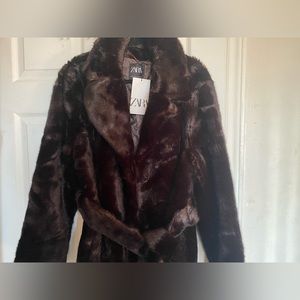 Zara Faux Fur Coat